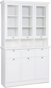 Široká úložná vitrína Landwood, biela