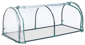 Záhradný mini fóliovník Relaxdays RD10039523 – 130 x 60 cm, priehľadný