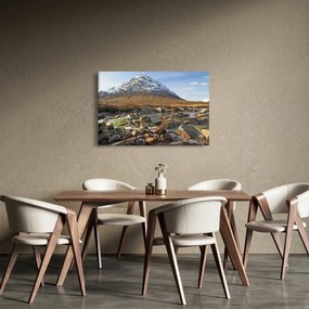 Obraz - Hora s riekou (90x60 cm)