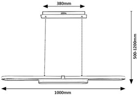 Rabalux 72030 - LED Luster na lanku CONTESSA LED/48W/230V 4000K čierna