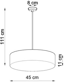 Luster na lanku ARENA 45 3xE27/60W/230V biela