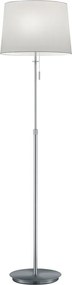 Stojacia lampa v striebornej farbe s textilným tienidlom (výška 180 cm) Lyon – Trio