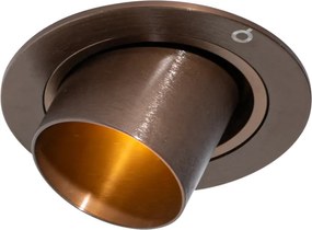 Moderné zabudované bodové svetlo tmavá bronz GU10 35 mm okrúhle sklopné - Installa
