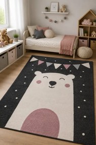 Koberec SKANDI KIDS A1098A antracitový / krémový