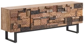 furniture-nabytek.cz - Masívny jedálenský stôl Grónsko z mangového dreva, lakovaný, hnedý – 200×40×75 cm