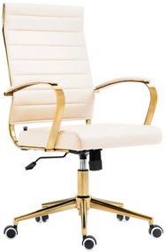 Design-Shop Kancelárska stolička Havanna - koženka - Krémová