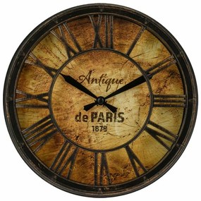 Nástenné hodiny Antigue Paris, čierna