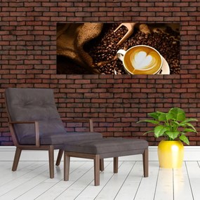 Obraz - Šálka kávy (120x50 cm)