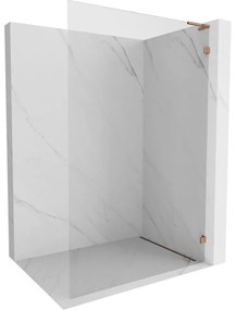 Mexen, Mexen Lunar L sprchová stena pravá 110 x 200 cm, priehľadná 8 mm, ružové zlato - 830L-110-000-60-00-P