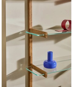 Sklenený modulárny policový systém v prírodnej farbe 110x28x30,5 cm Sitra – Kave Home