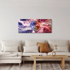 Obraz - Zemeguľa pod prúdom (120x50 cm)