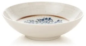 Jedálenská súprava 24 ks, modrá/béžová, porcelán