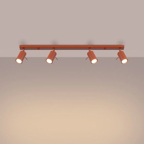 Bodové svietidlo Ring, 4x oranžové kovové tienidlo, (možnosť polohovania)