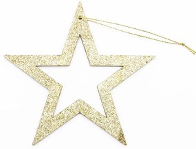 DECOLED Zlatá hvězda, dutá, 80 cm