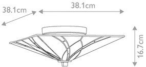 Elstead QZ-ASHEVILLE-F - Stropné svietidlo Tiffany ASHEVILLE 2xE27/60W/230V