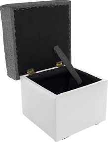 Taburetka T1 - sivá (Sawana 05) / biela (Soft 17)