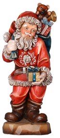 Drevený Santa s vrecom darčekov