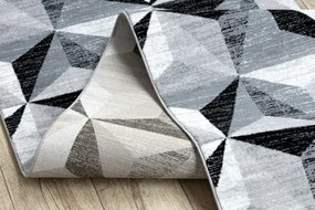 Behúň ARGENT - W6096 trojuholníky 3D sivý / čierny