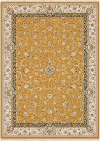 Koberec Sultan 1200 Gold – žltý obdĺžnik s orientálnym vzorom Rozmer: 200x300 cm