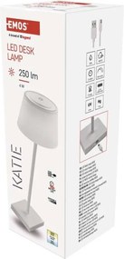 Stolná LED lampa KATIE biela