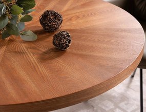 Kulatý jídelní stůl Amadeo 100 cm ořech/černý