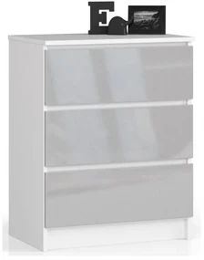 Komoda K60 3SZ CLP metalická, lesk