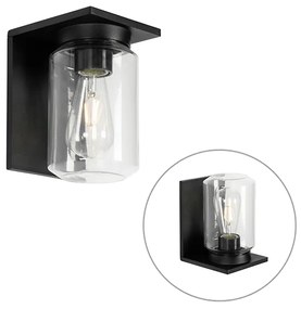 Moderná nástenná lampa čierna IP54 - Marshall