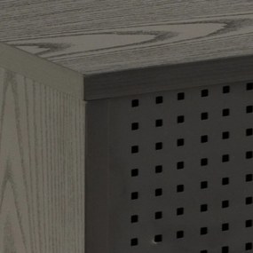 Čierny TV stolík v dekore jaseňa 180x44,5 cm Angus – Actona
