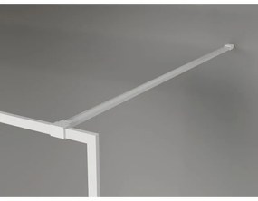 Mexen, Mexen Kioto-XF sprchová stena s rámom 50 x 202 cm, priehľadná 10 mm, biela - 800-050-104-20-00-X