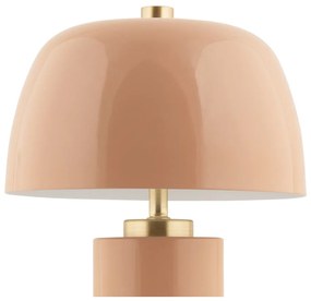 Béžová LED stmievateľná stolová lampa s kovovým tienidlom (výška 30 cm) Freya – Leitmotiv