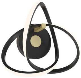 Zuma Line MB9717-1-3BGN - LED Nástenné svietidlo INDIGO LED/14W/230V čierna/zlatá