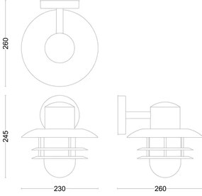 Philips - Vonkajšie nástenné svietidlo INYMA 1xE27/25W/230V IP44