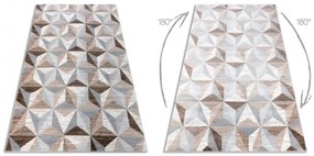 Koberec ARGENT - W6096 Trojuholníky béžový / sivý