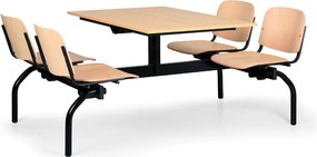 Euroseat Jedálenský set 1976 x 1228 mm - doska buk, sedadlá buk