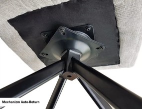 Otočné jídelní křeslo Notti tmavě šedé