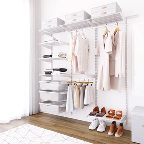 Nástenný regál do šatníka 200x180x40 cm TOPTRACK