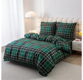 Flanelové obliečky KOSTKA zelené Rozmer obliečky: 70 x 90 cm | 140 x 200 cm