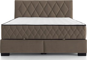 Posteľ Reve 160x200 cm, svetlo hnedá látka