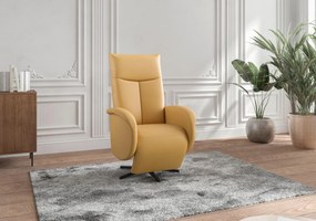 XXXLutz RELAXAČNÉ KRESLO, koža, kari žltá Sit & More - Online Only obývacie izby - 00014401627H
