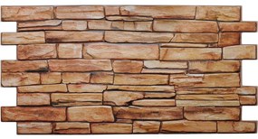 Obkladové panely 3D PVC TP10007705, cena za kus, rozmer 980 x 498 mm, kameň karneolový, GRACE