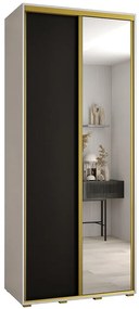 Skriňa 45 Canaris 3 140 biela/čierna/gold
