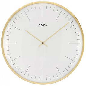 Minimalistické nástenné hodiny AMS 9541 zlaté