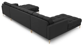 Tmavosivá rohová pohovka do "U" Bali – Cosmopolitan Design