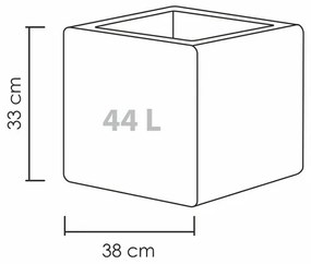 Scheurich Kvetináč Cube (žula/čierna, Ø 40 cm)  (100349931)