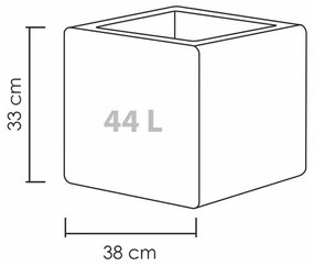Scheurich Kvetináč Cube (Ø 40 cm, žula/čierna)  (100349931)