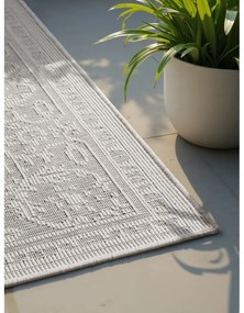 Vnútorný a vonkajší koberec v sivej a slonovinovej farbe 200x290 cm Duet Kona – NORTHRUGS