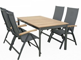 Doppler CONCEPT FSC - záhradný stôl s teakovou doskou 150 x 90 x 75 cm