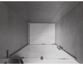 Mexen Velar L, posuvné sprchové dvere do otvoru 110 cm, 8mm číre sklo, grafit brúsený, 871-110-003-01-66