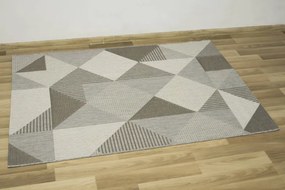 Šnúrkový koberec Foggia 16719/631 romby - sivý / krém