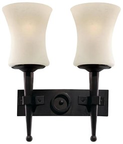 Searchlight 0812-2BK - Nástenné svietidlo CARTWHEEL 2xE27/60W/230V